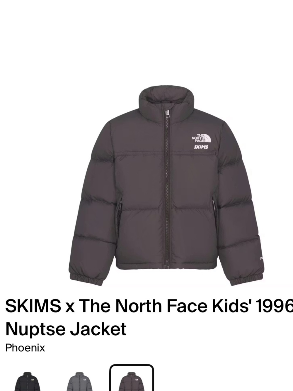 SKIMS × The North Face Kids' 1996
Nuptse Jacket 4T